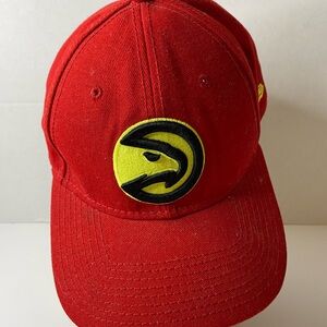 New Era Red Cap with Yellow & Black Hawks Emblem